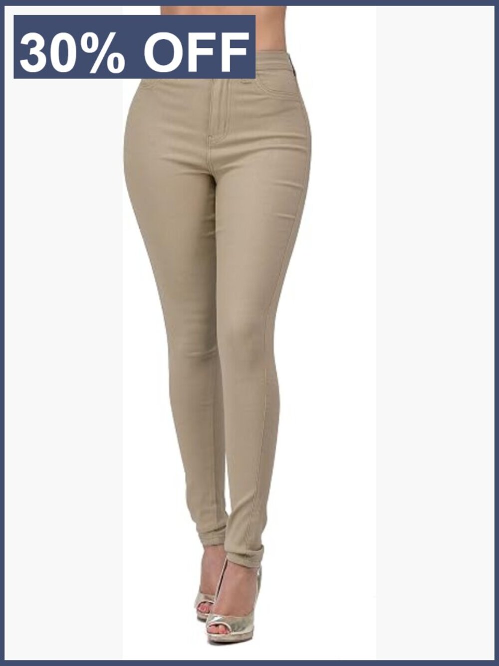High Waisted Stretch Skinny Distressed Ripped Jeans for Women